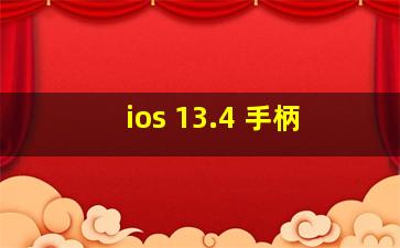 ios 13.4 手柄